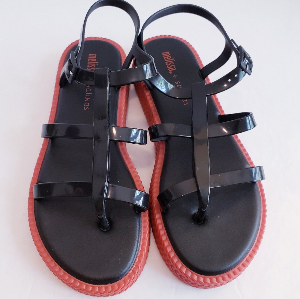 Melissa Black and Red Women's Sandals
